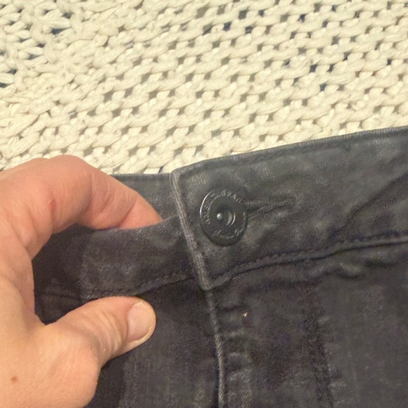 American Rag Black Distressed Denim Mini Skirt - Picture 4 of 7